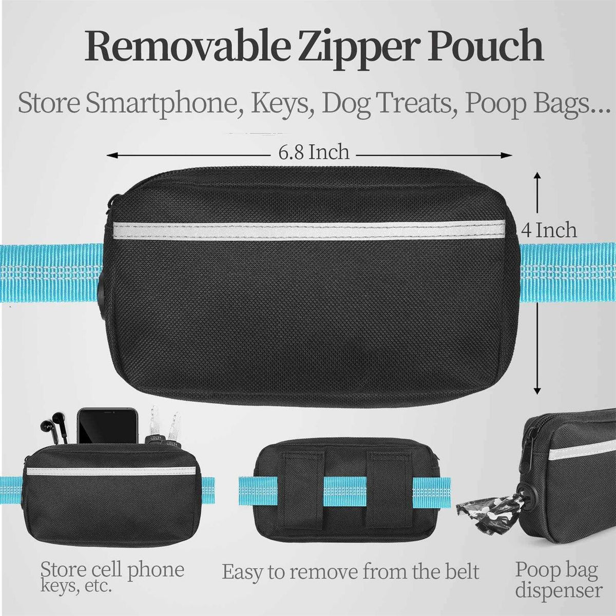 Hands Free Dog Leash with Zipper Pouch Q46227