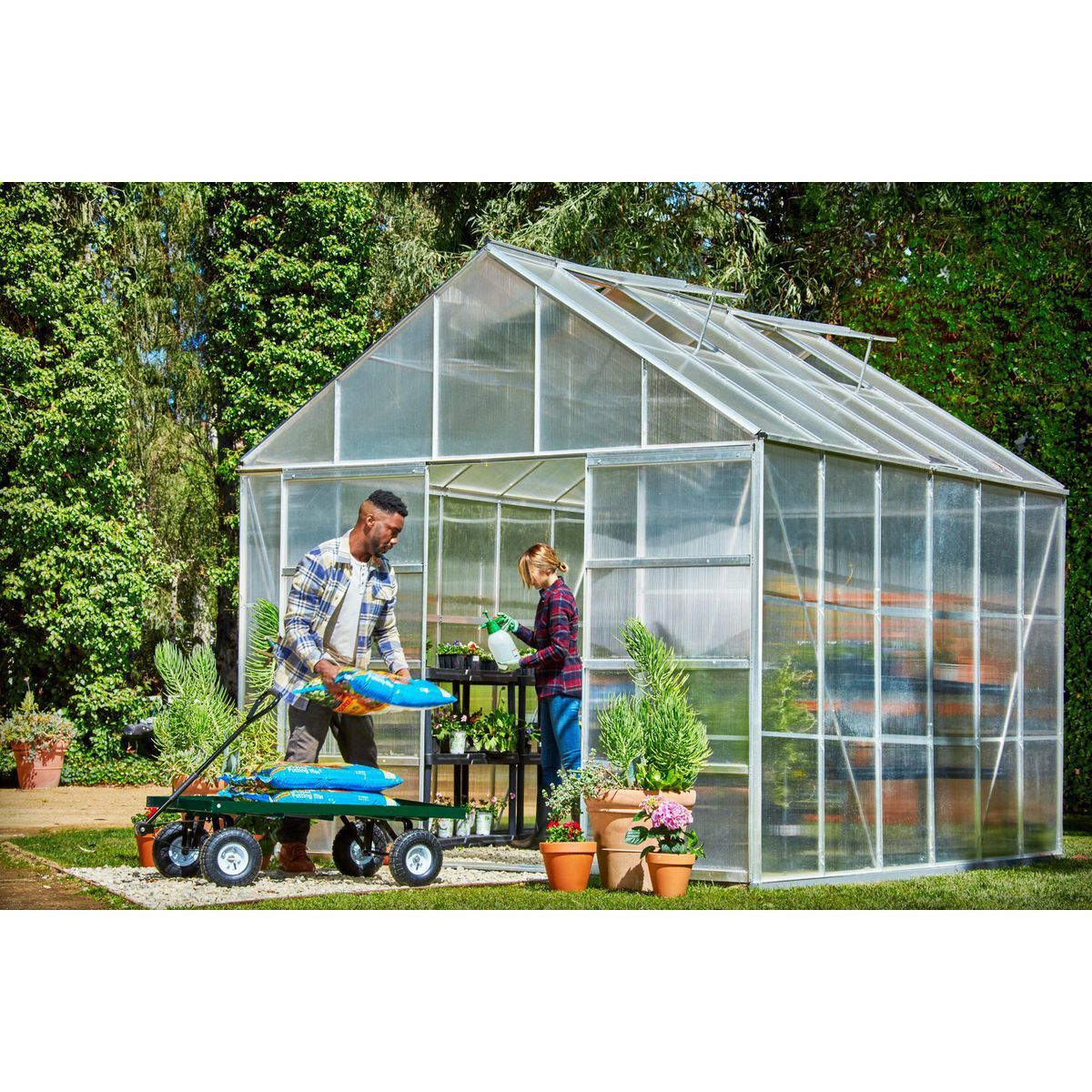 10 ft. x 12 ft. Greenhouse with 4 Vents B78936