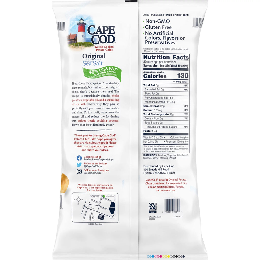 Less Fat Original Kettle Cooked Chips, 30 oz P850550