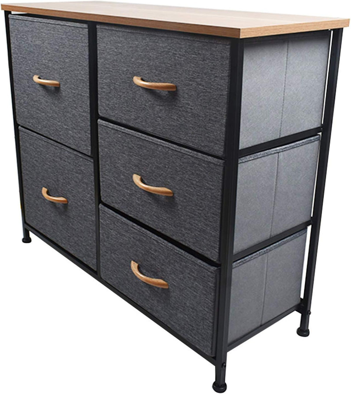 Brown 5 Drawer Storage Cabinet Dresser C19431