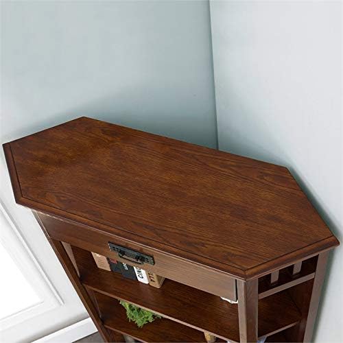 3 Shelf Corner Bookcase in Mission Oak T48245