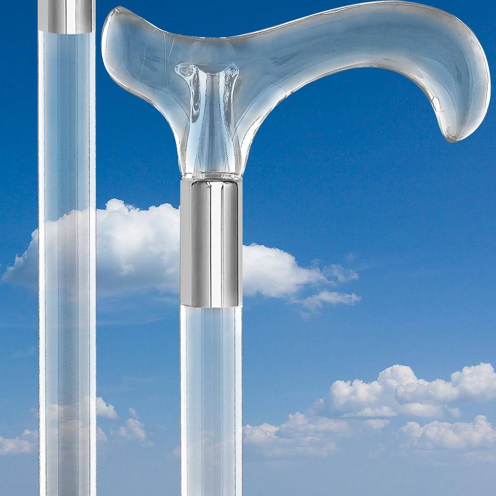 Clear Lucite Handle Walking Cane Z557447