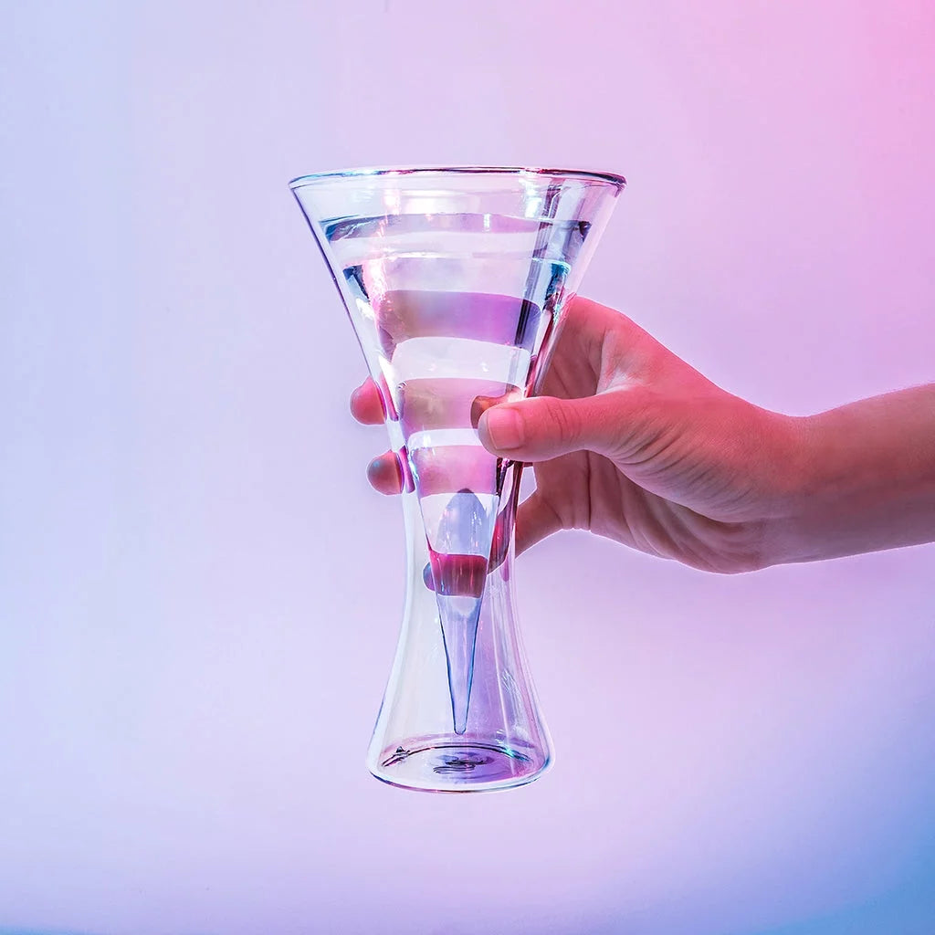 Iridescent Double Wall Insulated 8 oz Martini Glasses Set of 2 K29532