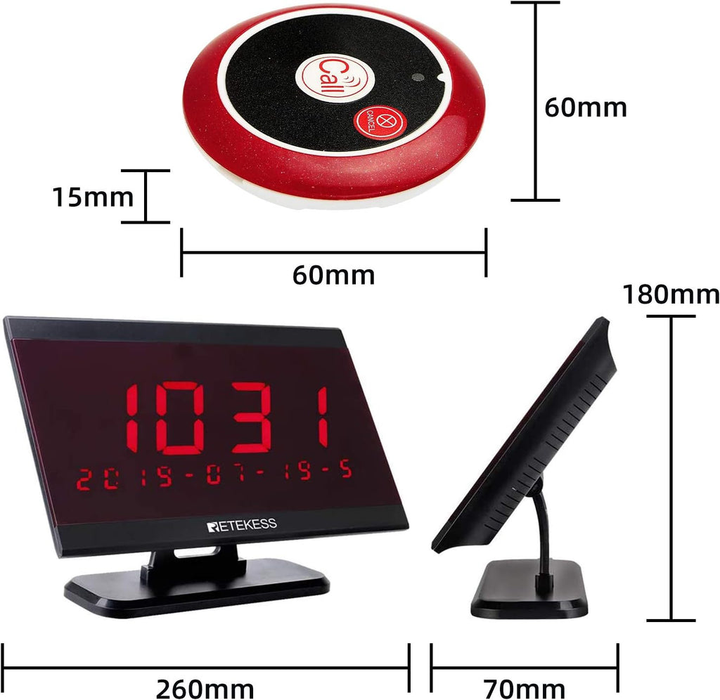 Wireless Caregiver Pager System with 10 Panic Alert Call Buttons B4430
