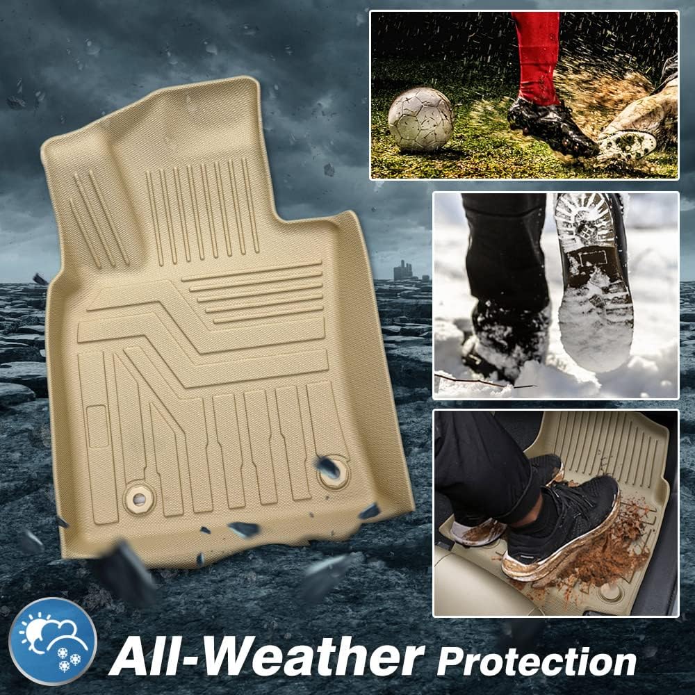 Custom Fit All Weather Floor Liners 1st and 2nd Row Mat Liner Set Z312832