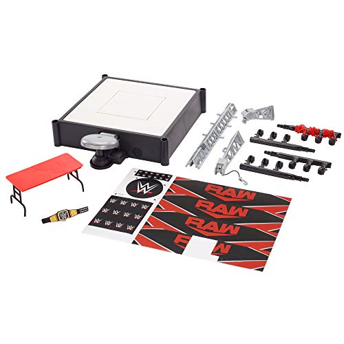 WWE Wrekkin' Kickout Ring Playset with Launcher, Crane, Championship, 13-inch x 20-inch H4424