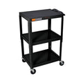 Black Adjustable Height AV Cart B9609
