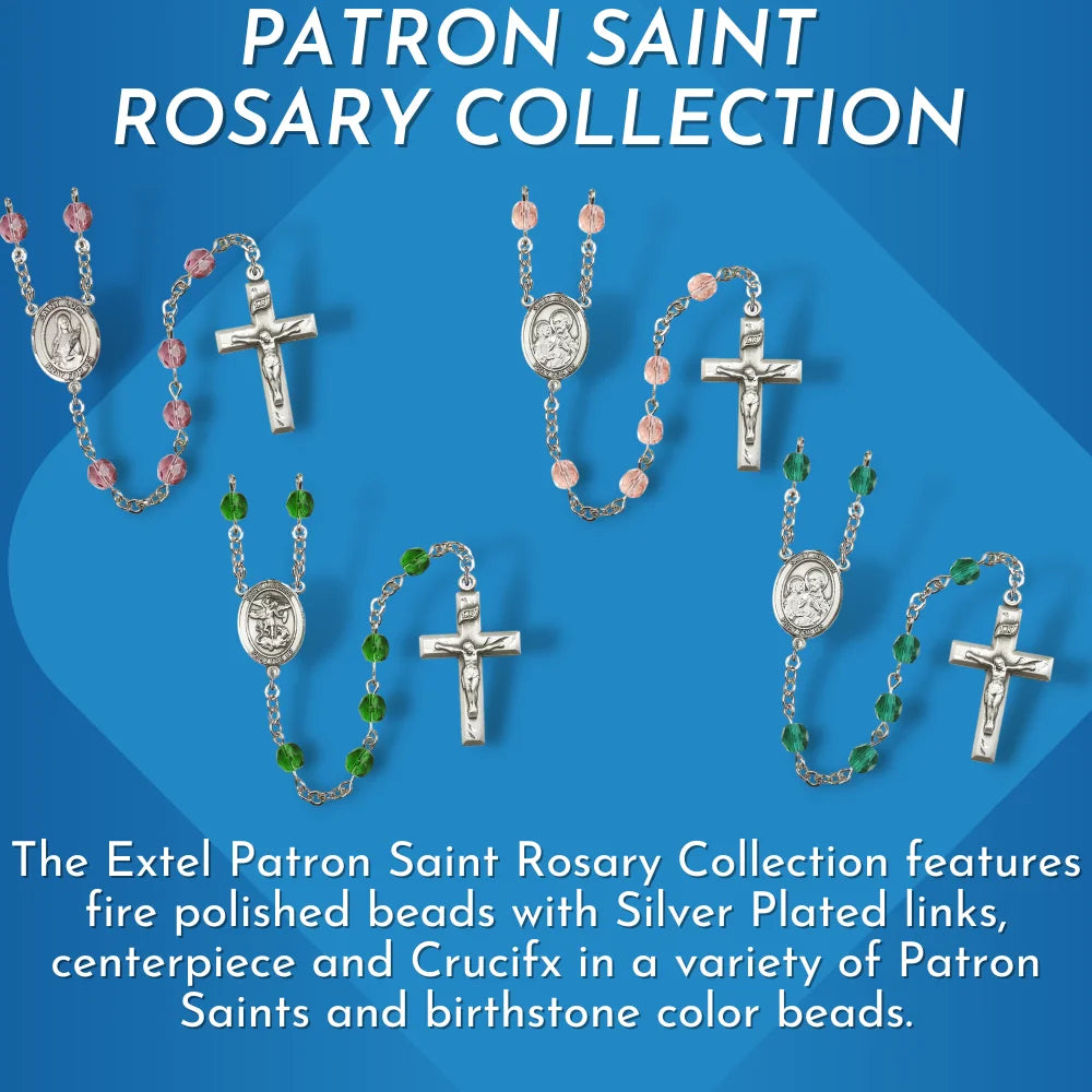Crystal Silver Plate Catholic Rosary Beads T852