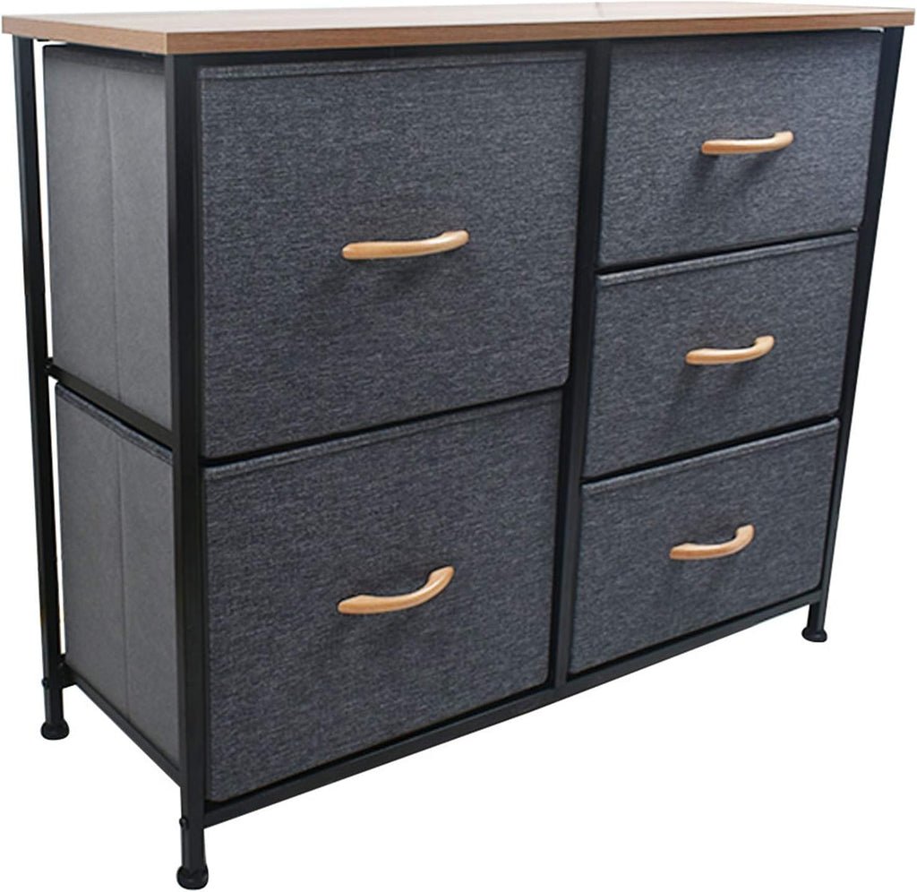 Brown 5 Drawer Storage Cabinet Dresser C19431
