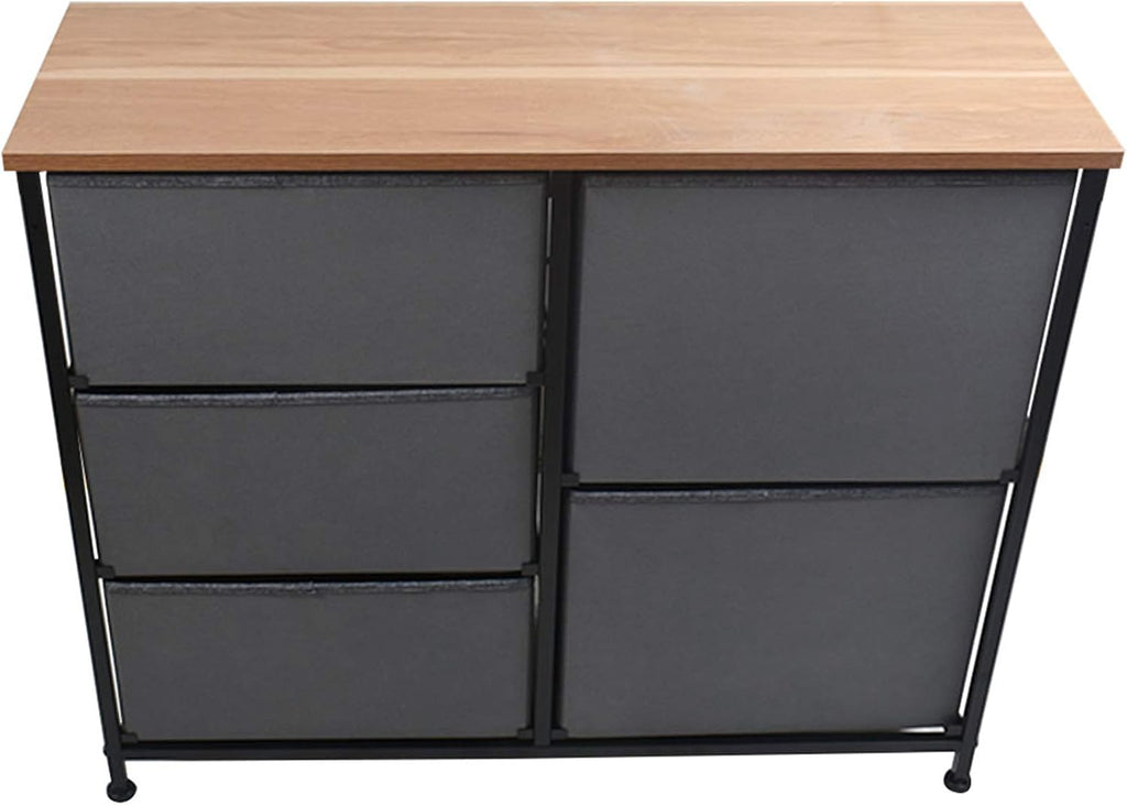 Brown 5 Drawer Storage Cabinet Dresser C19431