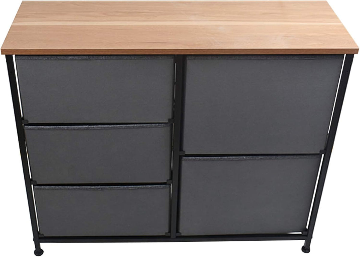 Brown 5 Drawer Storage Cabinet Dresser C19431