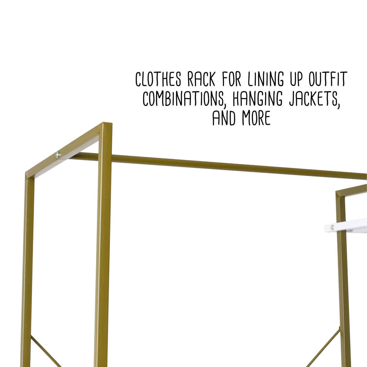 Freestanding Open Metal Closet Wardrobe with 4 Shelves A605