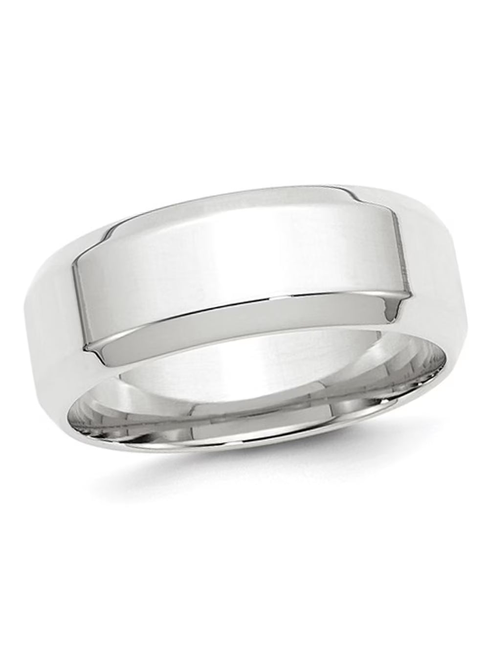 10K White Gold Comfort Fit Wedding Band Ring E37806