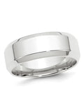 10K White Gold Comfort Fit Wedding Band Ring E37806