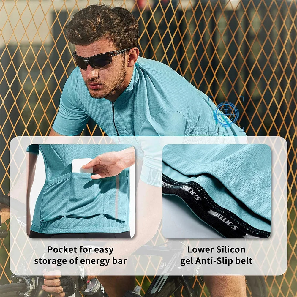 Short Sleeve Cycling Jersey with Three Pockets R3640