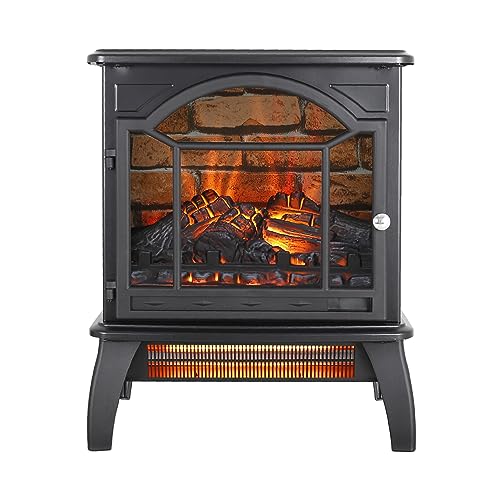 1500W Infrared Freestanding Electric Fireplace Stove Heater with Remote Y3112