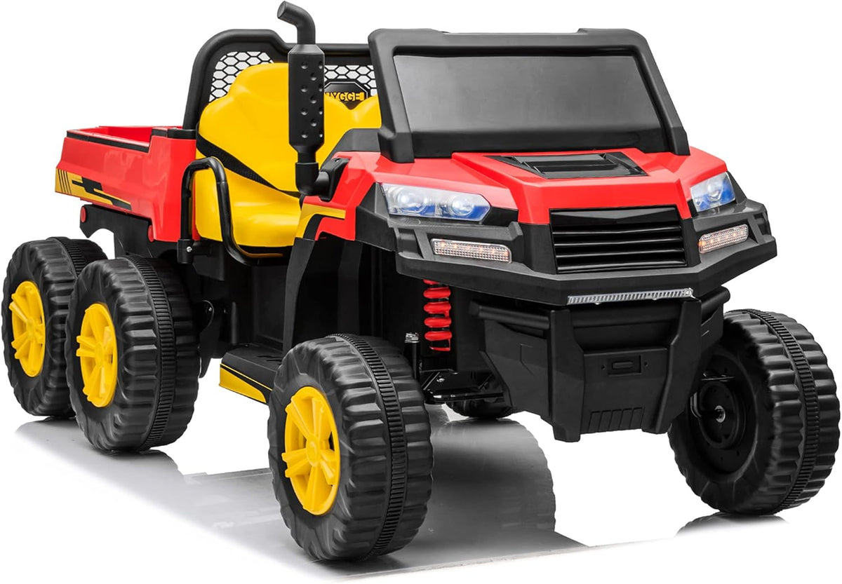 12V 2 Seater Kids Ride On Car with Remote Control 4WD Ride On Truck with Working Dump Bed Battery Powered 6 Wheels Ride On Toys Car, Bluetooth, Music Play, Green P3479