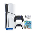 White and Midnight Black PlayStation 5 Disc Edition with Two Controllers E741776