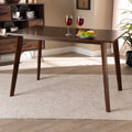 Walnut Brown Rectangular Wood Dining Table C4531