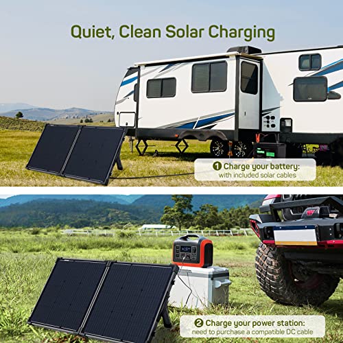 100 Watt 12 Volt Portable Solar Panel Suitcase with 30 Amp PWM Charge Controller Z642681