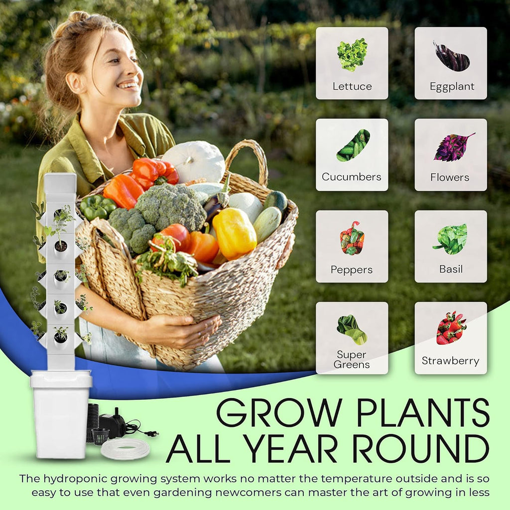 Vertical Hydroponic Garden Tower System C24055