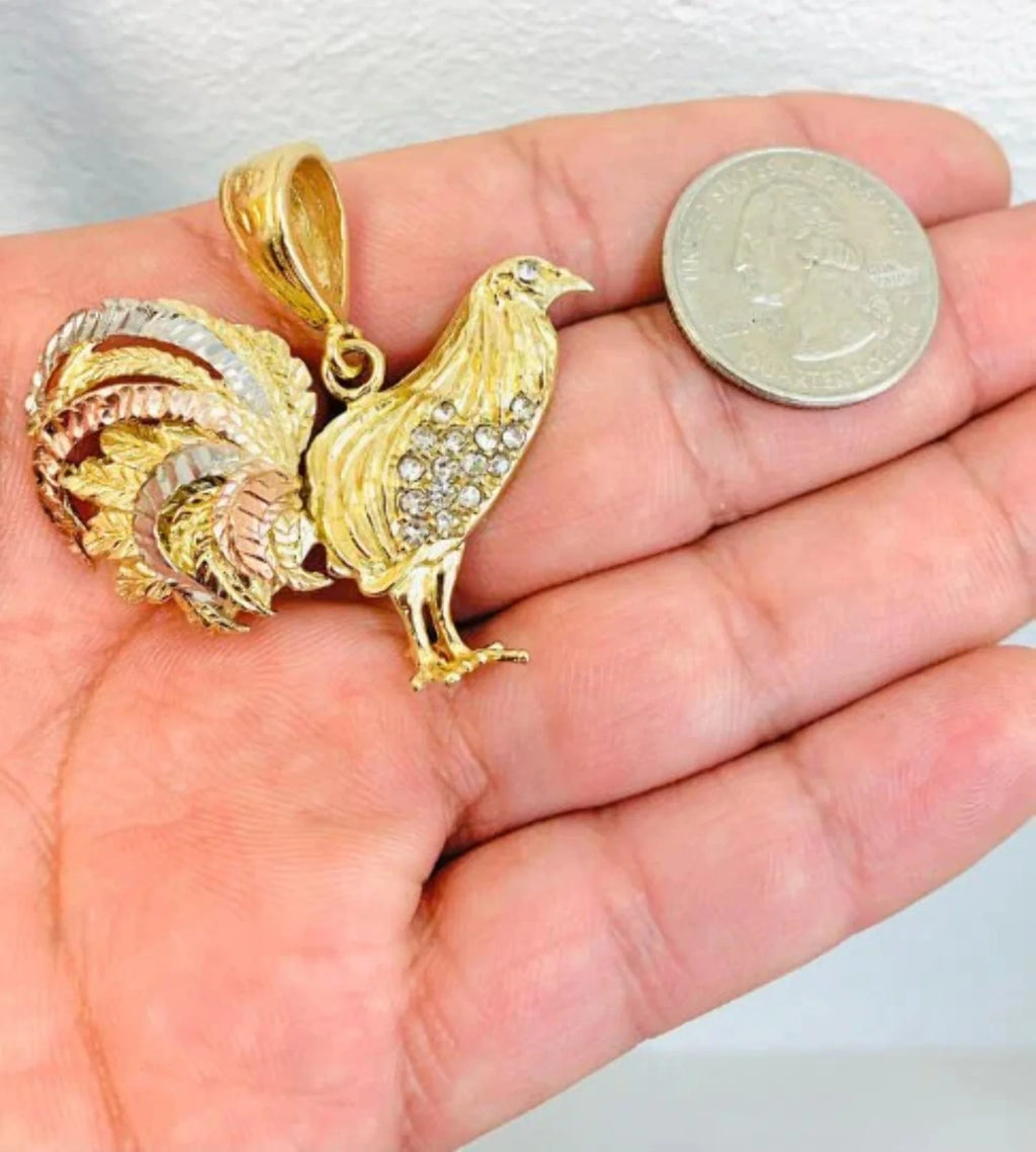 18K Gold Filled Chicken Rooster Pendant Necklace 24" G347310