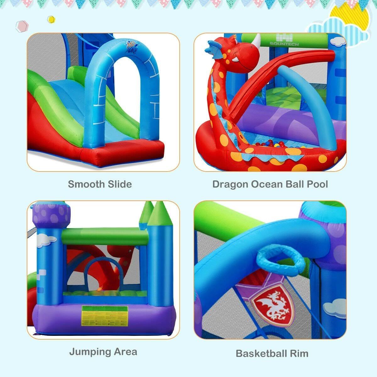Inflatable Bounce House Dragon Slide Bouncer Castle R8654