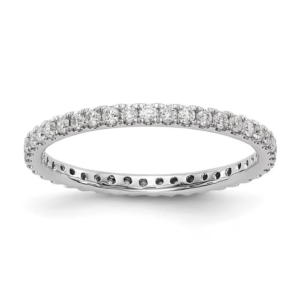 14k White Gold 1/2 carat Lab Grown Diamond Eternity Ring F570