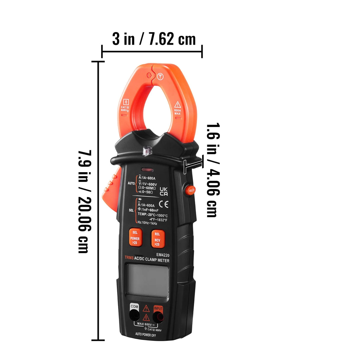 6000 Counts True RMS Digital Clamp Meter M48792