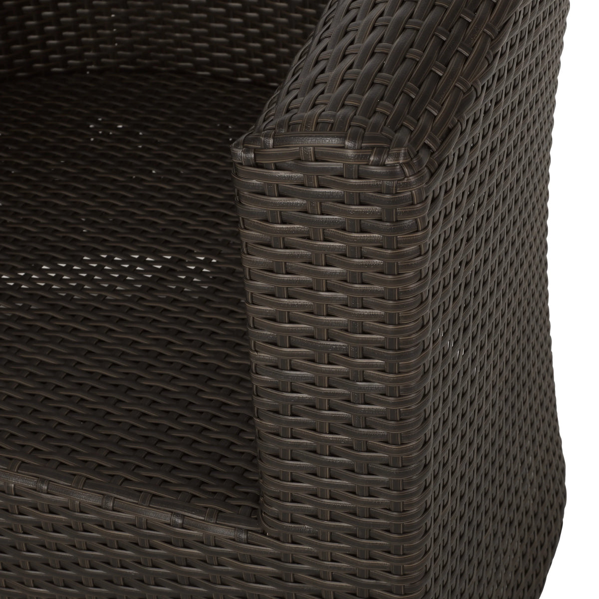 Mixed Brown and Mixed Khaki Wicker Swivel Club Chair J6642