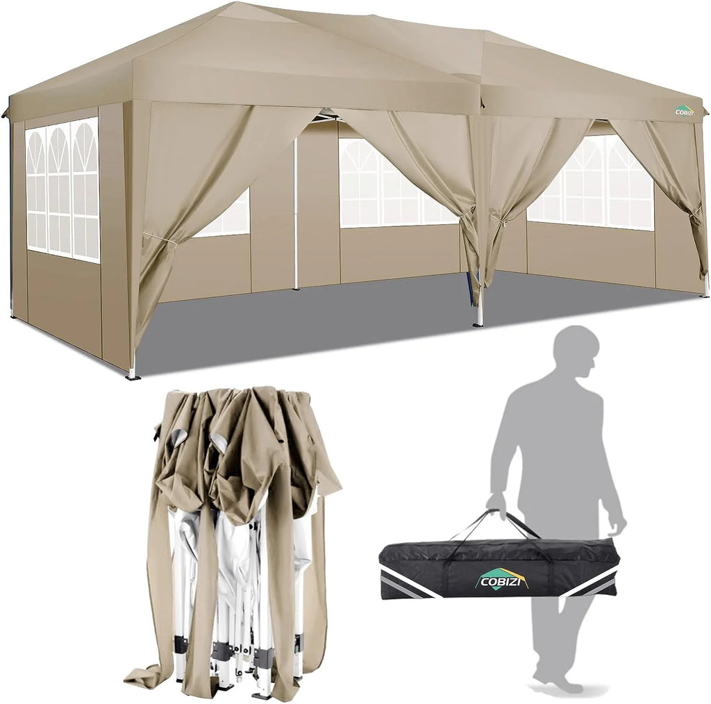 10x20 Pop up Canopy Tent with 6 Removable Sidewalls L6330