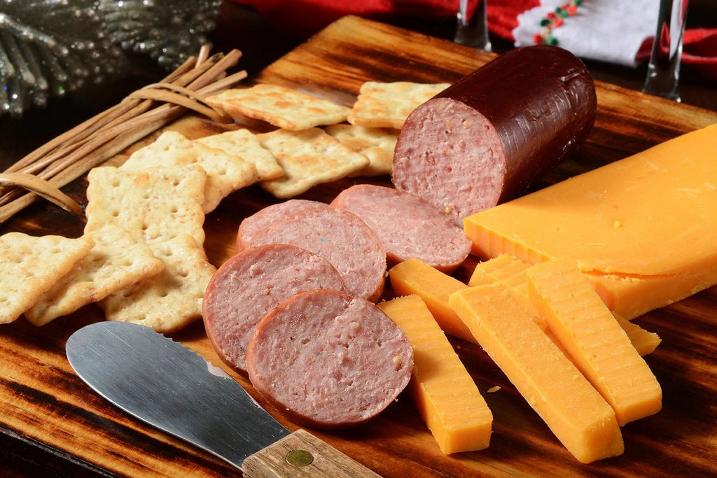 Classic Man Snack Gift Basket Summer Sausage Wisconsin Cheese Q4113