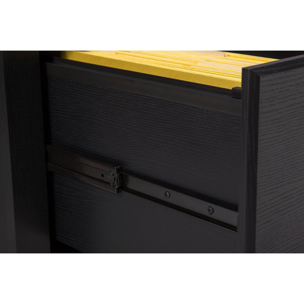 60W L Desk with Bookcase and Lateral File Y378