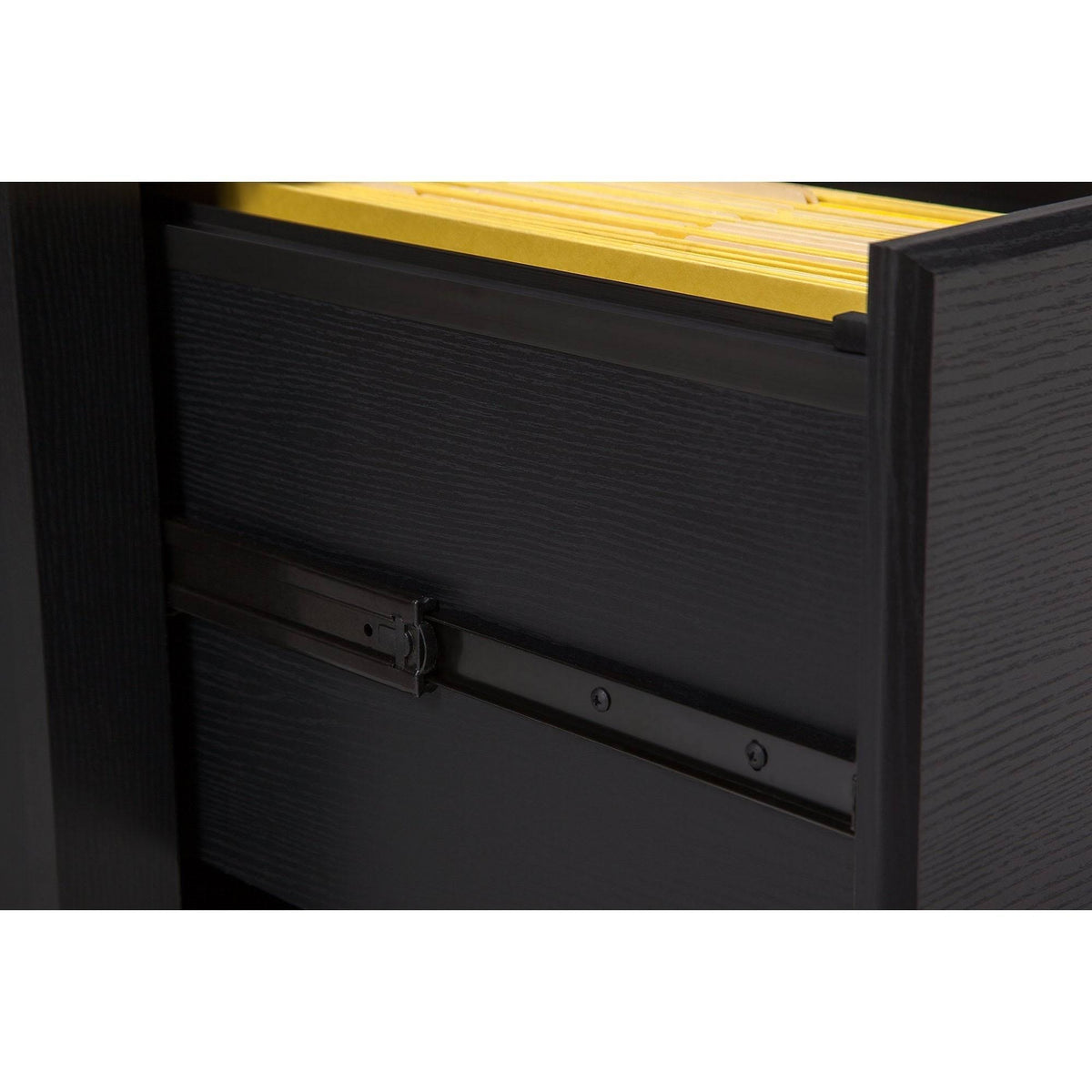 60W L Desk with Bookcase and Lateral File Y378