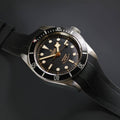 Black Rubber Strap for Heritage Black Bay 41mm N998