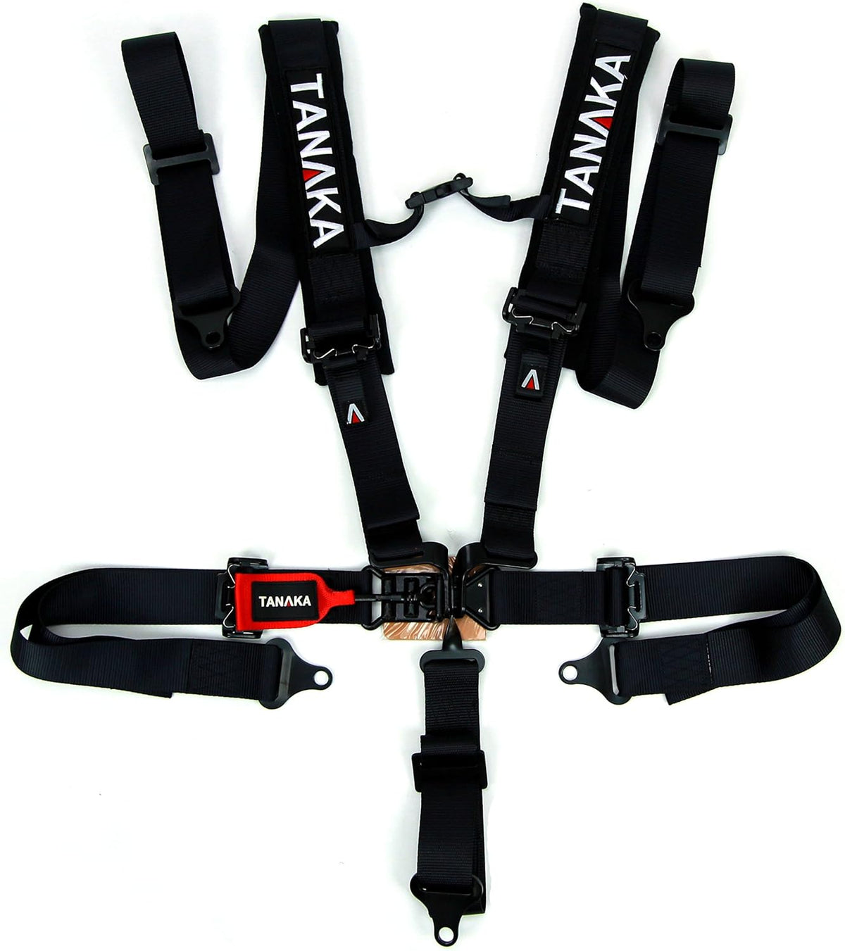 Black 5 Points Safety Harness Set with Shoulder Pads, Pack of 2 M394