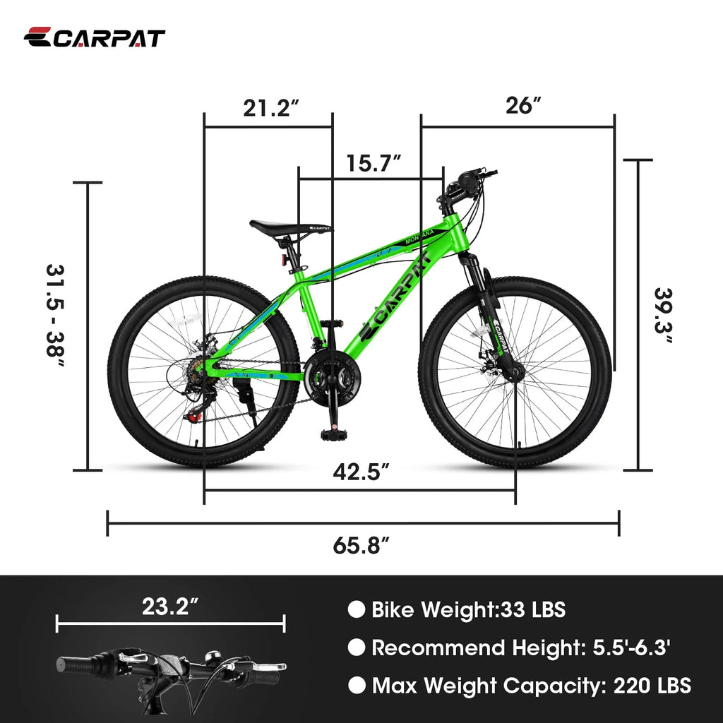 24 inch 21-Speed Mountain Bike with Disc Brake A13549