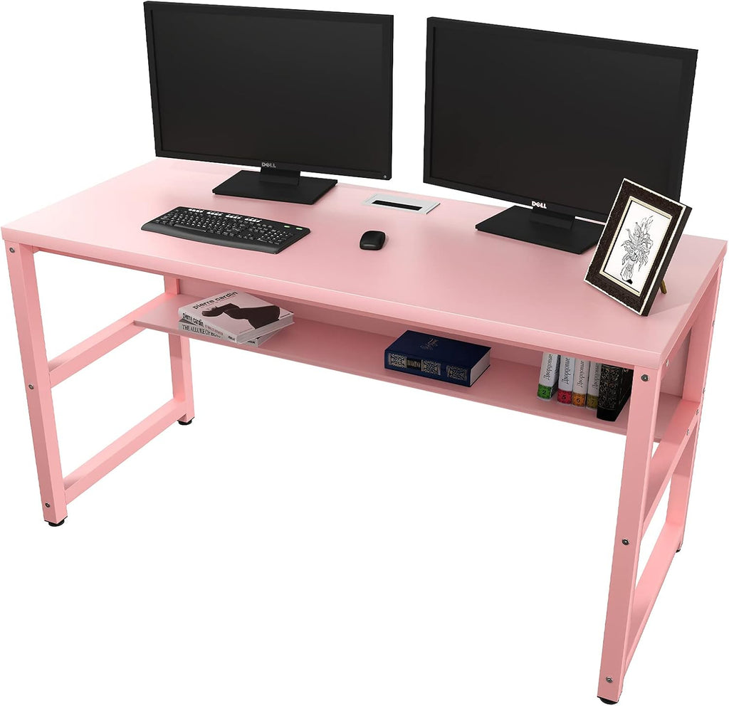 Computer Desk with Bookshelf 55 Rustic Brown V986742