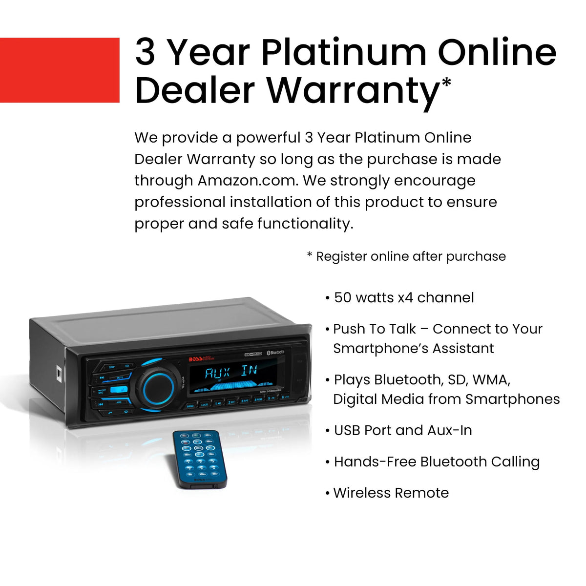 Marine Receiver with Bluetooth USB SD J97683