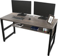 Computer Desk with Bookshelf 55 Rustic Brown V986742