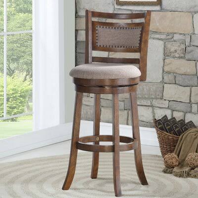 29x22 Swivel Bar Stool Brown Sepia X2477