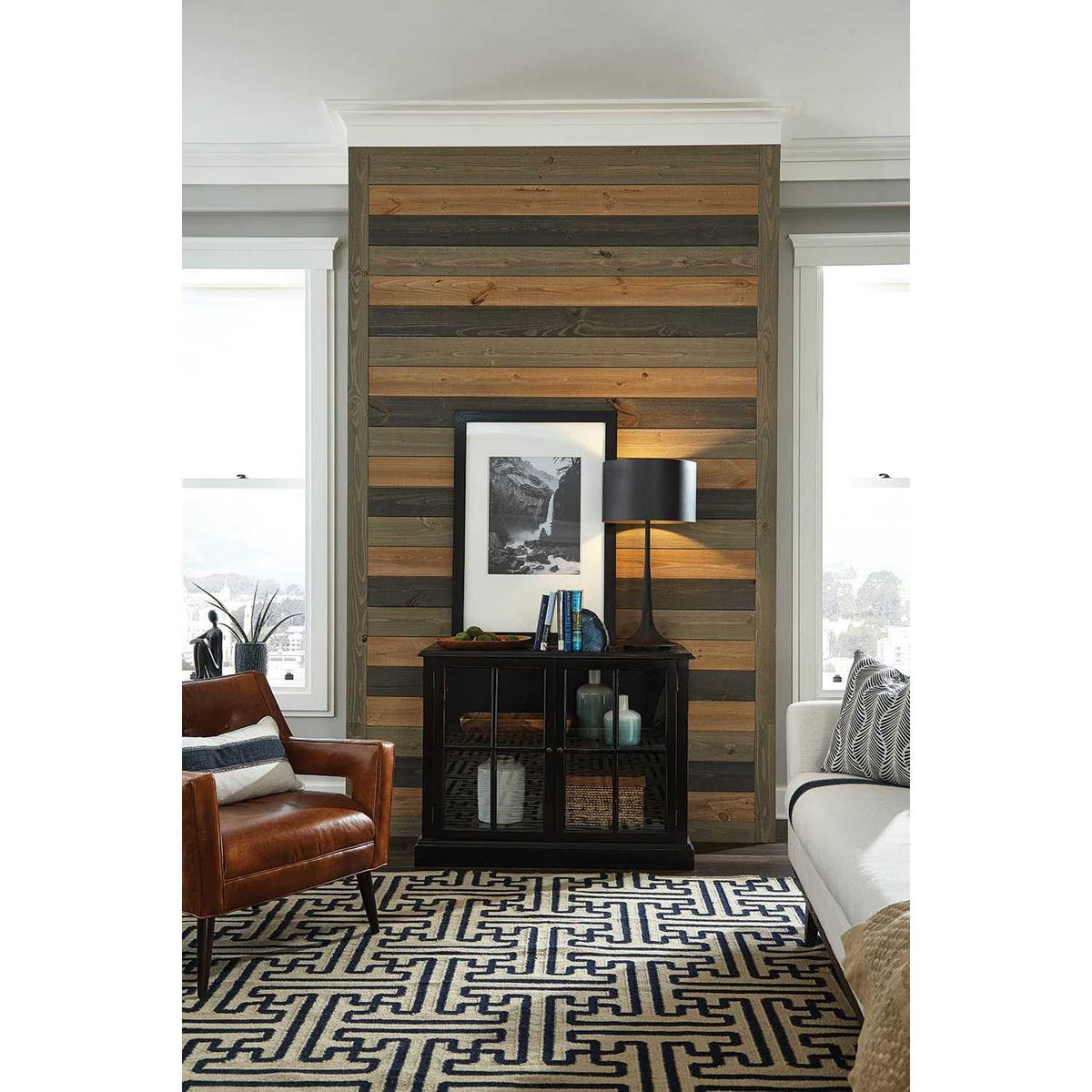 5.375-in x 8-ft Finished Brown Pine Shiplap Wall Plank X20426