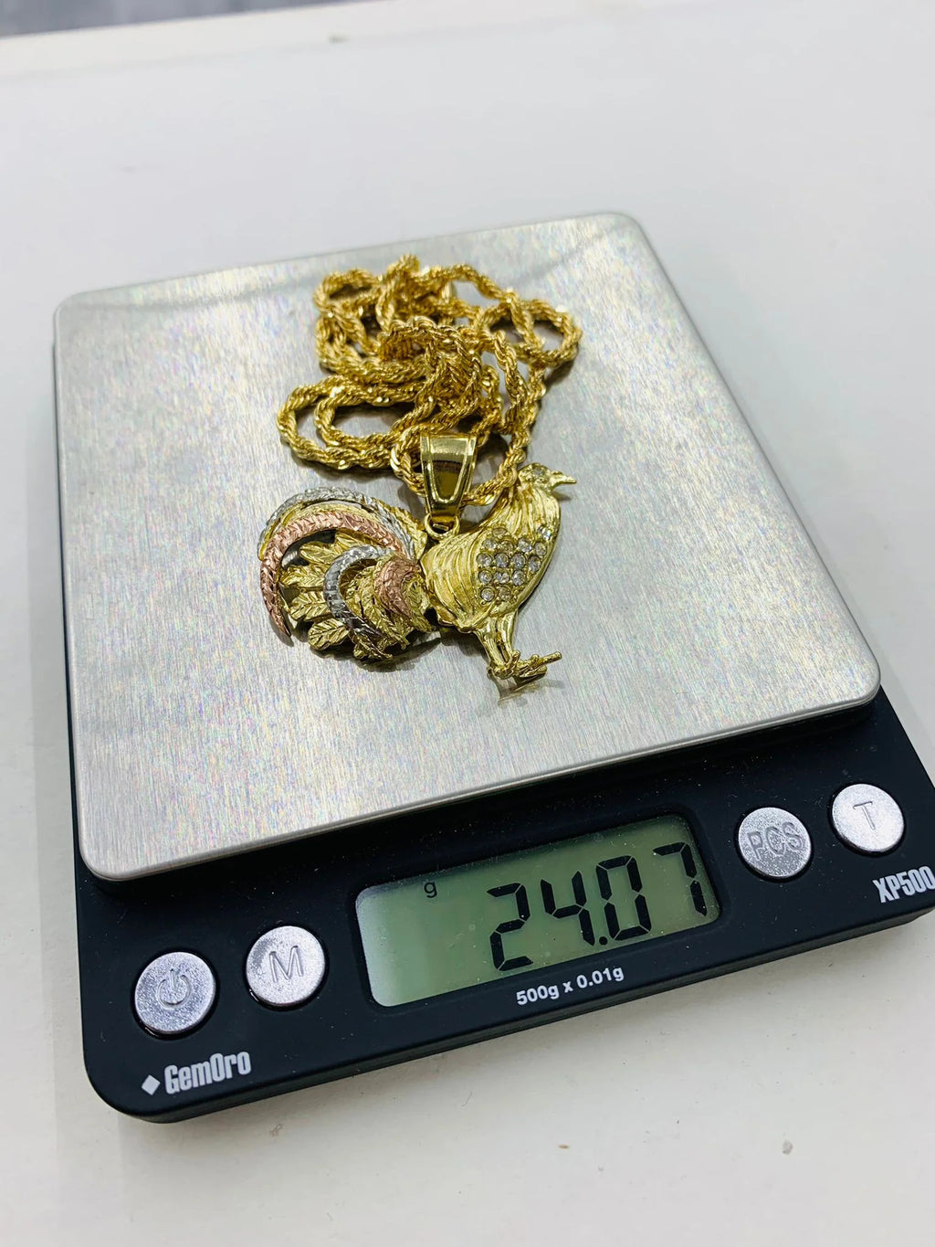 18K Gold Filled Chicken Rooster Pendant Necklace 24" G347310