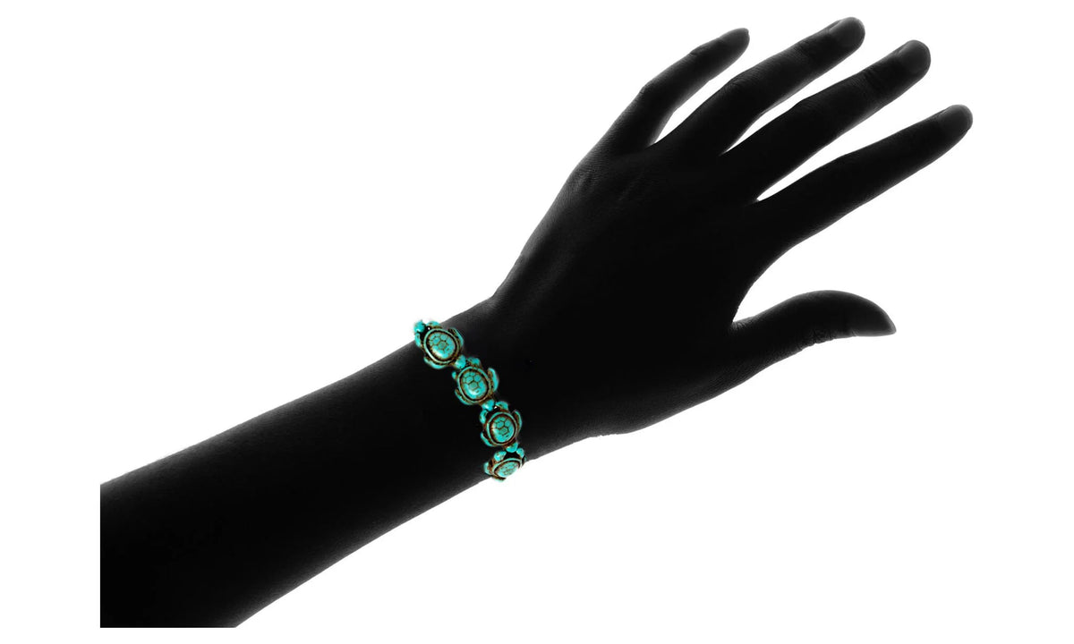 Genuine Turquoise Hawaiian Sea Turtle Bracelet U9897