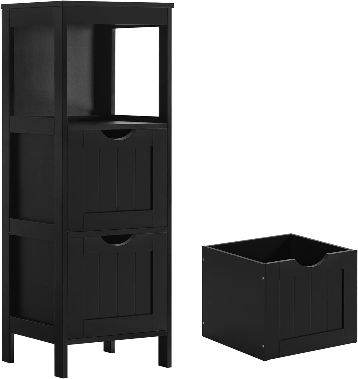 White 3 Removable Drawers Bathroom Floor Cabinet Y568