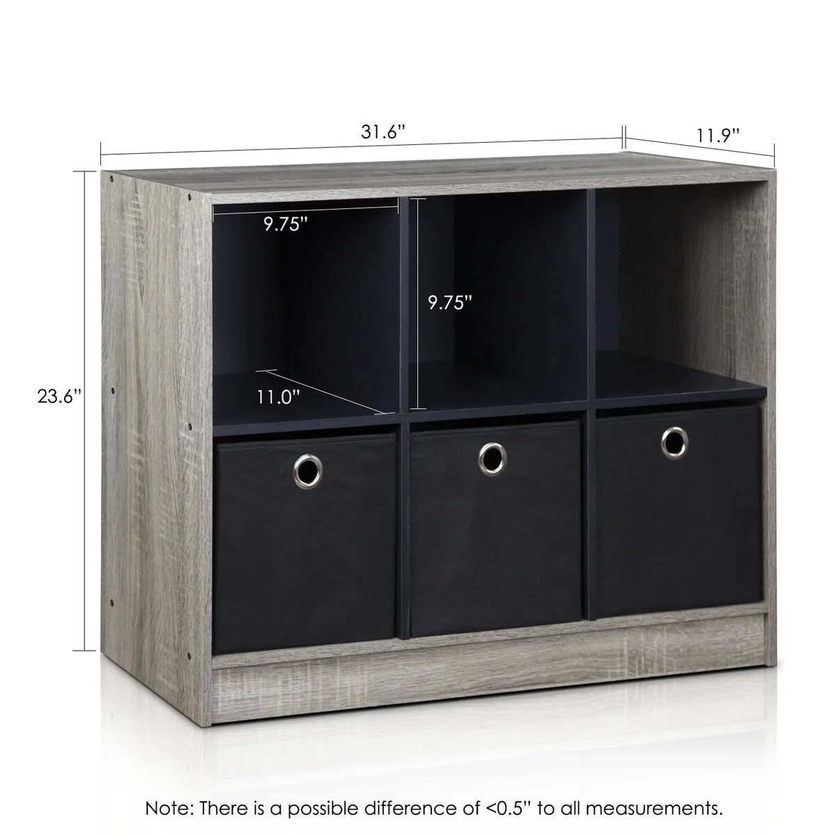 3x2 Bookcase Storage with Bins R4550