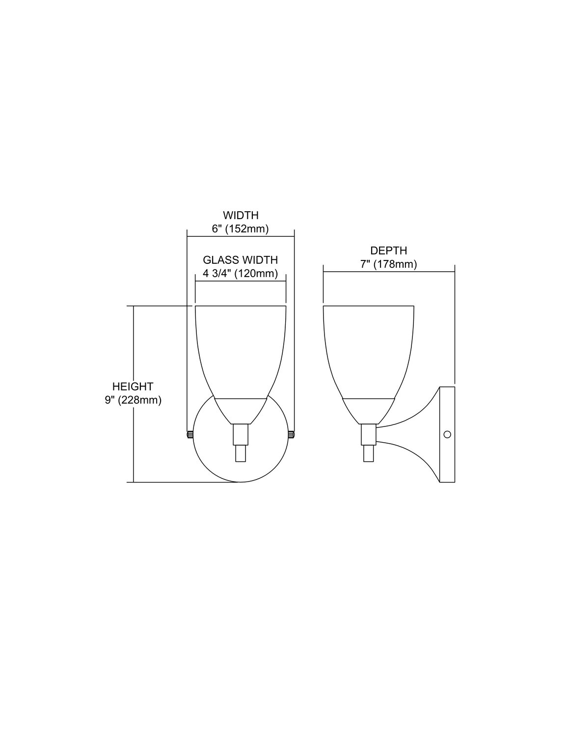 Polished Chrome 1-Light Sconce with Sandy Glass K974098