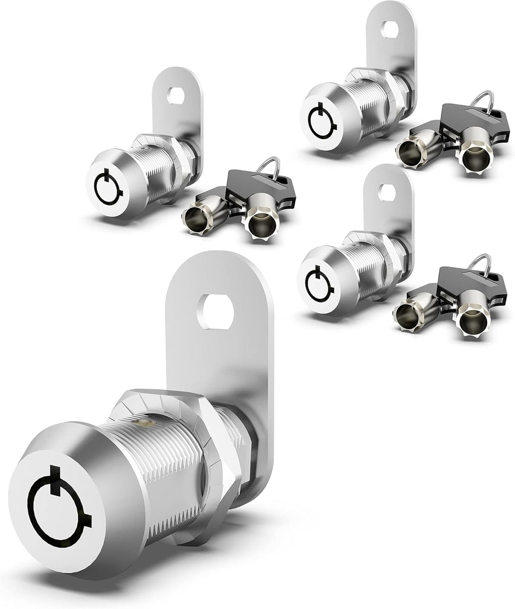 6 Pack 1-1/8 Inch Keyed Alike Zinc Alloy Cam Lock G6320