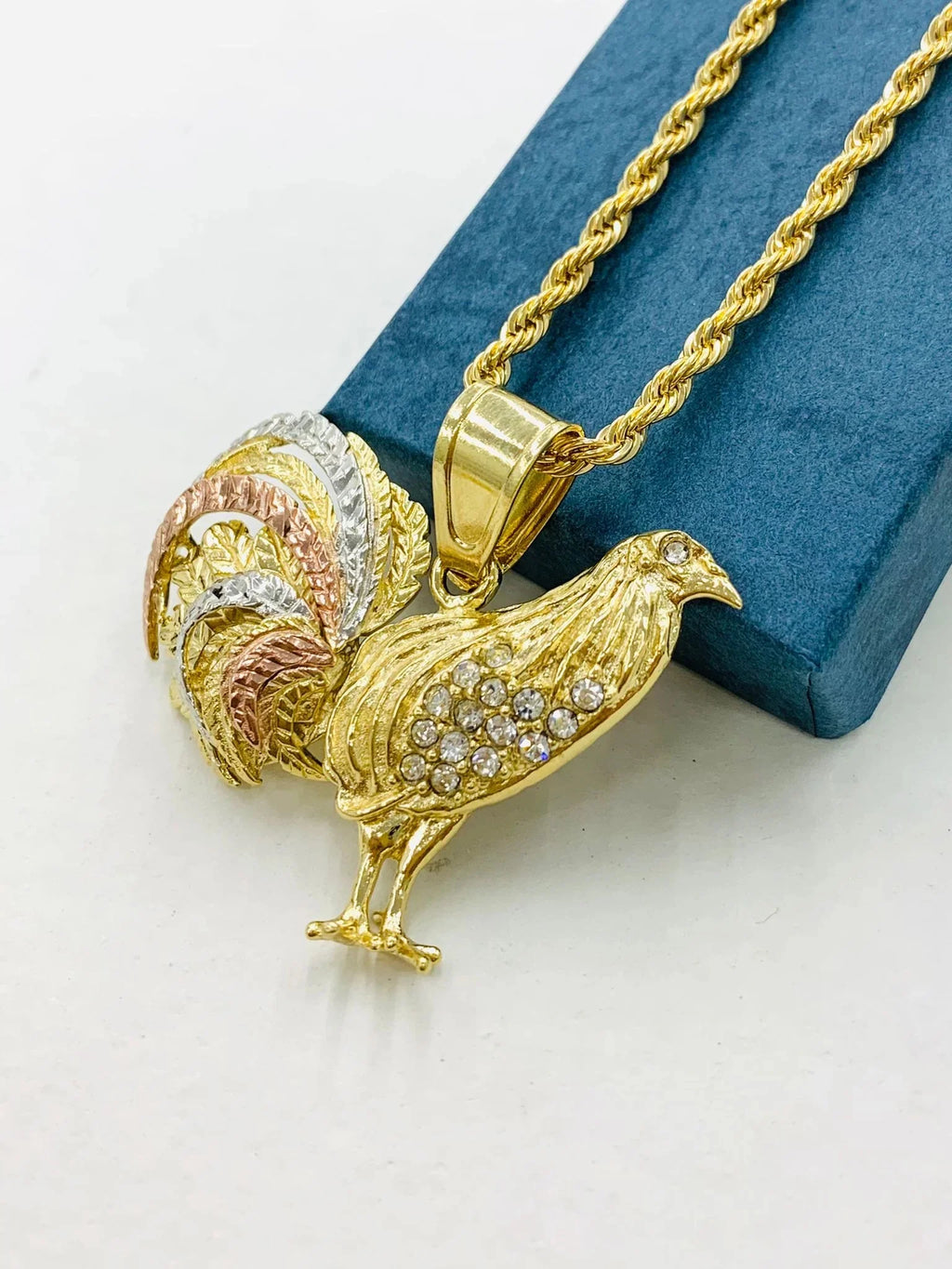 18K Gold Filled Chicken Rooster Pendant Necklace 24" G347310