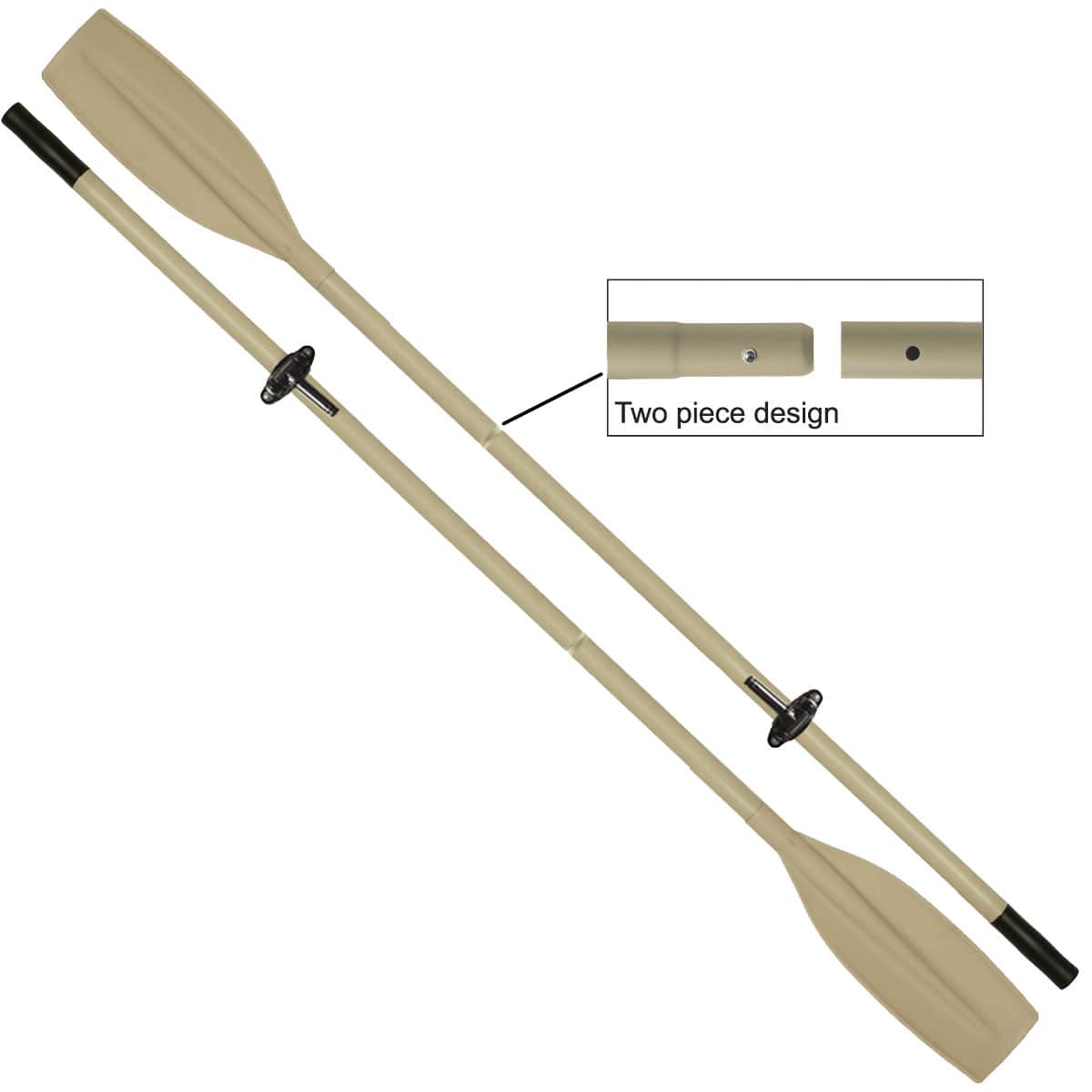 Heavy Duty Aluminum Oars, Split Shaft, 2 Piece, Pair Q916684